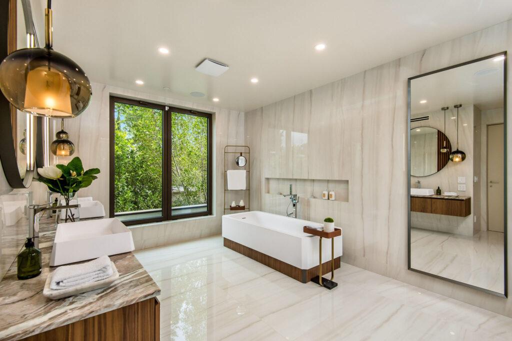 Bathroom remodeling by licensed general contractor in Los Angeles featuring modern design, functional layout, and high-quality materials
